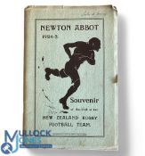 Scarce 1924 All Blacks Souvenir Brochure of their Newton Abbot Stay: Pictorial soft cover and well