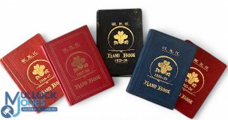 WRU Official Bound Rugby Handbooks (5): Mostly the packed standard hardbound compact issues, for