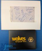 Wolverhampton Wanderers Football Autograph Book Page, c1970 single page with signatures of Shaw,
