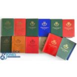 1950s-70s Yorkshire RFU Rugby Handbooks (13): Various colours, packed chunky hardbacked fonts of