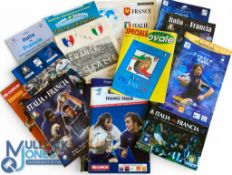 1967-2011 France & Italy Rugby programmes (17): In France 1967, scarce, p/h, & 1992; in Italy