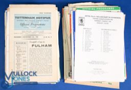 Collection of football programmes with a wide variation in the selection to include 1963/64 Spurs