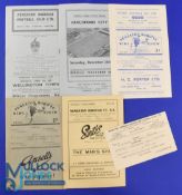1946/47 Nuneaton Borough FC player selectin card to W Deane for the match v Bromsgrove 22 March 1947