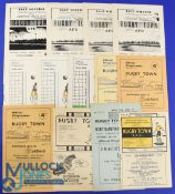 Selection of Rugby Town home match programmes 1946/47 Northampton Amateurs ats, 1952/53 Barwell,