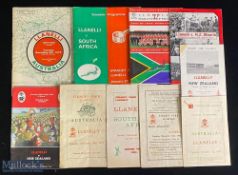 1947-94 Llanelli v Major Tourist Rugby Programmes (10): Super collection of issues v Australia 1947,