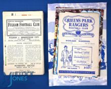 Selection of Fulham home match programmes 1946/47 Birmingham City (FAC), 1950/51 Blackpool, 1951/