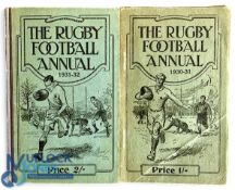 Rugby Football Annuals (2): 1930-1 & 1931-2: The latter h/back. G/VG
