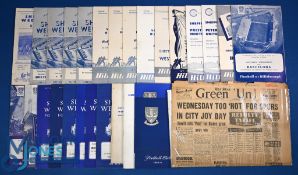 Selection of Sheffield Wednesday home match programmes 1950/51 Everton, 1953/54 Bolton Wanderers (