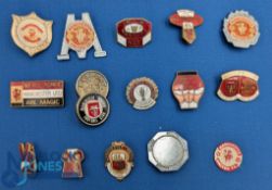 c1970 Manchester United Football Badges, metal and enamel examples, a good period collection some