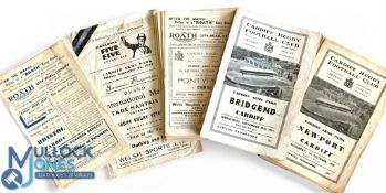 Sept 1951-April 1957 Cardiff Home Rugby Programmes (65): Another hefty lot of Arms Park issues v the