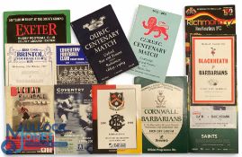 1959-2011 Barbarians v English Clubs Rugby Programmes (13): v Oxford Univ Past & Present 1969,