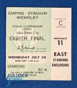 Ticket: 1966 World Cup match ticket England v France 20 July at Wembley; good. (1)