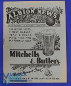 Pre-War 1938/1939 FAC 3rd round match programme WBA v Manchester Utd 7th January 1939; pencil team