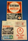 Three Irish Football Programmes, Glentoran v Anderlect European Cup 1968, v Bangor 1968,