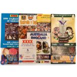 1991, 97, 98 & 99 England Rugby Programmes in Australia (9): 1991 v Australia, NSW, Victoria