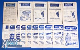 Selection of Manchester City home match programmes 1944/45 Wrexham (tc), 1946/47 Newcastle Utd,