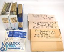 1960-1980 Shrewsbury Town Home Football Programmes: to include seasons of 1961/62, 62/63, 63/64,