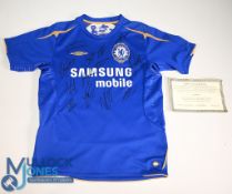2005-06 Chelsea Replica multi signed Football Shirt Umbro child's shirt size MB, with 13 signature -