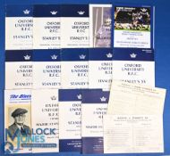 1961-2018 Oxford Univ v Stanley's XV Rugby Programmes (17): Issues from 1961, 71 ('Lions' big