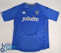 Portsmouth 2009 home football shirt Canterbury, Jobsite, in blue, short sleeve, size M