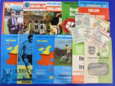 Selection of England international home match programmes 1949 Ireland (at Manchester City), 1967