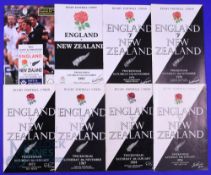 1952-1995 England v NZ & S Africa Rugby Programmes (13): England v New Zealand from 1954, 1964,
