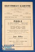 1948/49 Glentoran (coach Danny Blanchflower) v Belfast Celtic match programme 20 November 1948 at