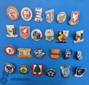 24x Non-League & Amateur Football Badges, metal and enamel to include Cardiff Met, Rutin Town,