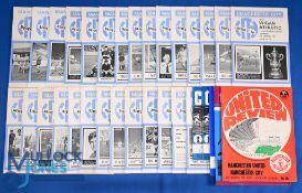 1970/71 Manchester City complete league home programmes (21), ECWC homes v Linfield, Honved,