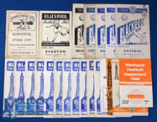 Selection of Blackpool home match programmes 1947/48 Stoke City (Xmas Day) (tc), 1948/49 Everton (