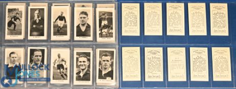 c1935 John Sinclair English & Football Stars cigarette cards: real photographs a set of 50