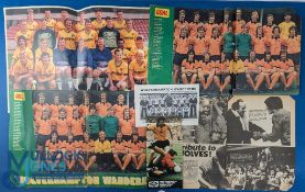 Wolverhampton Wanderers, Manchester United Signed Cutting: a good collection of Wolves 1970 Cup,