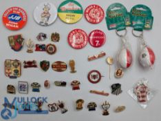 Wigan & Rugby League Badges, Key Rings, enamel and metal badges, some are missing their pin back