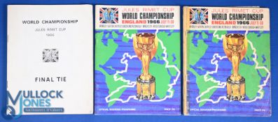 1966 World Cup Final match programme (lacking covers, teams filled in), 1966 World Cup tournament