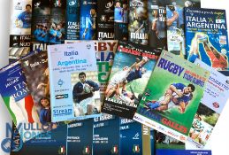 1995-2018 Italy Home etc Rugby Programmes (24): v S Africa 1995, 97 & 2013; v Wales 1996; v