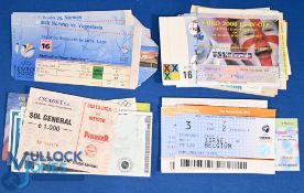 Selection of Football Match Tickets Euro 2000 Norway v Yugoslavia, Spain v Norway, Denmark v Czech