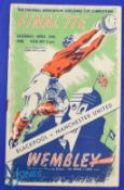 1948 FAC final Manchester Utd v Blackpool match programme 24 April 1948; rusty staples (common