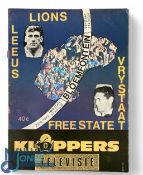 1974 British & I Lions v Orange Free State Rugby Programme: 32pp issue for the Lions' narrow win,