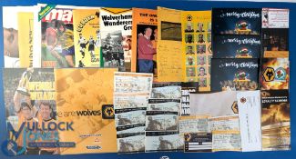 Wolverhampton Wanderers Football collectables, signed items: with noted items of 1993-94 team poster
