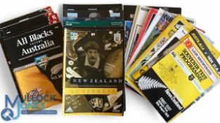 1978-2008 NZ & Australia Rugby Test Programmes (26): Large, glossy issues across 30 years of trans-