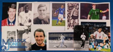 Signed Football Photographs, most 10 x 8 and 12 x 8 images - to include M Le Tissier, Emile