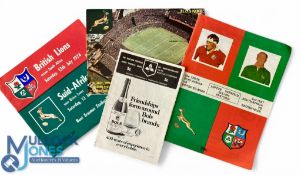 1974 British & I Lions v S Africa Test Rugby Programmes (4): All four test issues, large coloured