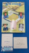 Chester City FC Football Dinner Invitation Menu Card 1957, plus the official history 1885-1997 by