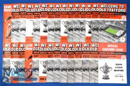 1974/75 Manchester Utd Div.2 homes complete league season (21) plus Republic of Ireland (4 page