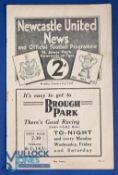 Pre-War 1932/1933 Newcastle Utd v Sunderland North Eastern League programme for the reserve's