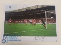 Paul Gascoigne Tottenham Hotspur FC hand signed limited edition colour print (74/500), beating David