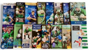 1991-2008 Ireland & France Rugby Programmes (15): The run of clashes between those dates except