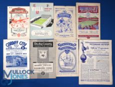 1952/53 Manchester Utd away match programmes v Liverpool (number on front & tc), Millwall (FAC),