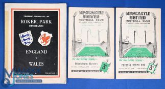 Home international England v Wales at Roker Park 15 November 1950 (has invisible tape to spine, tiny
