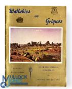 1963 Griquas v Australia Rugby Programme: Impressive-looking, substantial but scarcer effort from